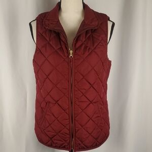 Old Navy Women's Quilted Vest - Deep Red